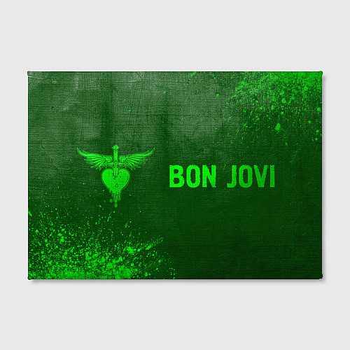 Картина прямоугольная Bon Jovi - green gradient по-горизонтали / 3D-принт – фото 2