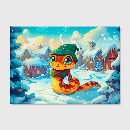 Картина прямоугольная Змейка в сказочном городе / 3D-принт – фото 2