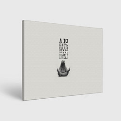 Холст прямоугольный Ленивец: любить нужно себя вчера сегодня завтра, цвет: 3D-принт
