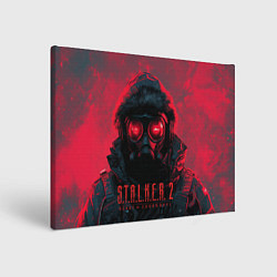 Холст прямоугольный Stalker 2 в противогазе, цвет: 3D-принт