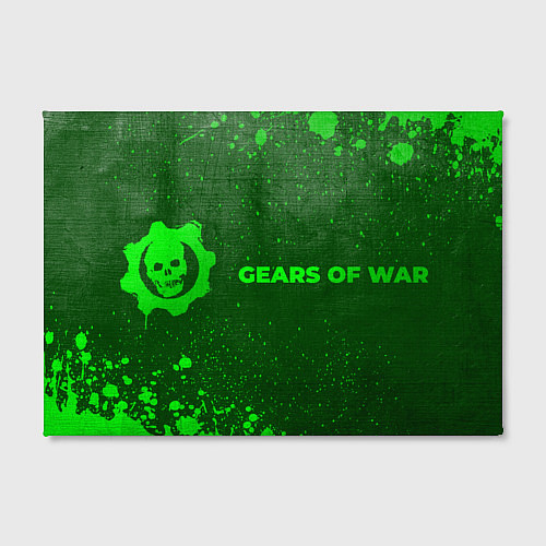 Картина прямоугольная Gears of War - green gradient по-горизонтали / 3D-принт – фото 2