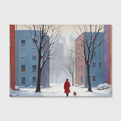 Картина прямоугольная Прогулка зима / 3D-принт – фото 2