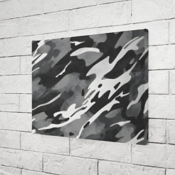 Холст прямоугольный Черно белый камуфляж, цвет: 3D-принт — фото 2
