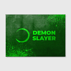 Холст прямоугольный Demon Slayer - green gradient по-горизонтали, цвет: 3D-принт — фото 2