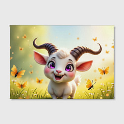 Холст прямоугольный Козлёнок на лугу, цвет: 3D-принт — фото 2