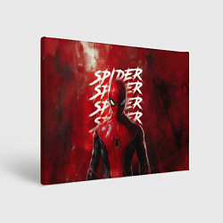 Холст прямоугольный Spider-man red background, цвет: 3D-принт