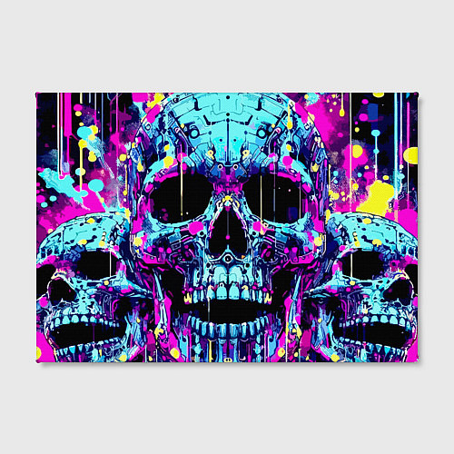 Картина прямоугольная Cool skull sketch - blots / 3D-принт – фото 2