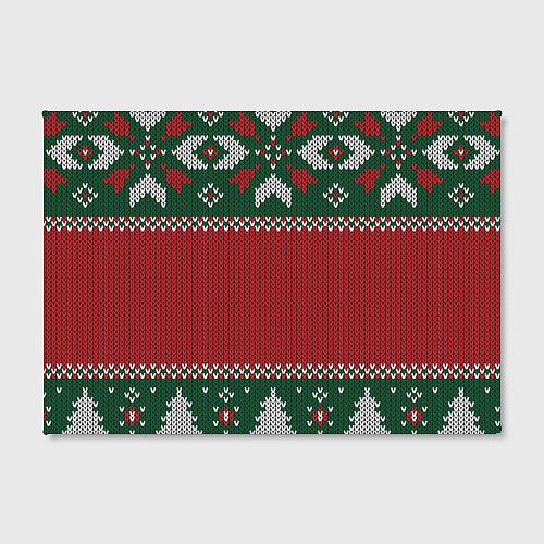 Картина прямоугольная Knitted Christmas Pattern / 3D-принт – фото 2