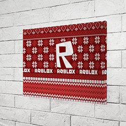 Холст прямоугольный Новогодний свитер ugly Roblox, цвет: 3D-принт — фото 2