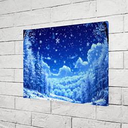 Холст прямоугольный Заснеженный лес, цвет: 3D-принт — фото 2