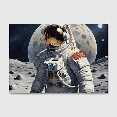 Картина прямоугольная Астронавт на лунной поверхности / 3D-принт – фото 2