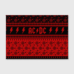 Холст прямоугольный ACDC christmas sweater, цвет: 3D-принт — фото 2