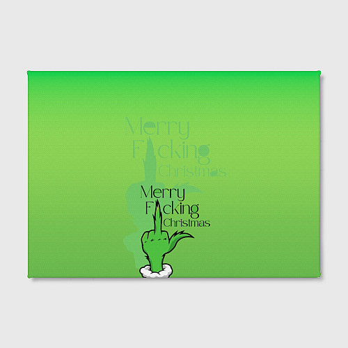 Картина прямоугольная Гринч merry fucking christmas / 3D-принт – фото 2