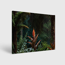 Холст прямоугольный Объемные растения, цвет: 3D-принт