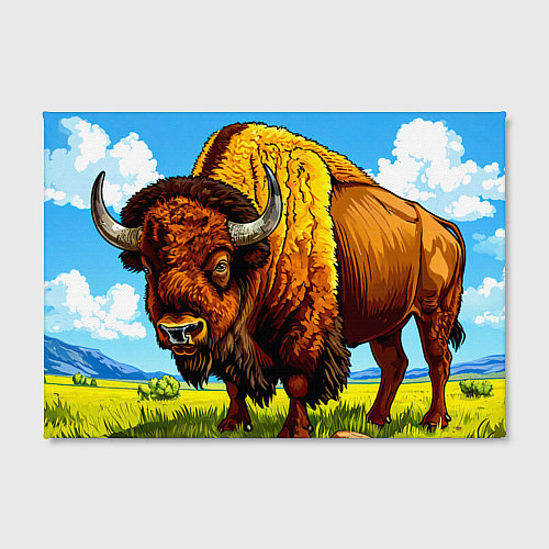 Картина прямоугольная Бизон в горах / 3D-принт – фото 2