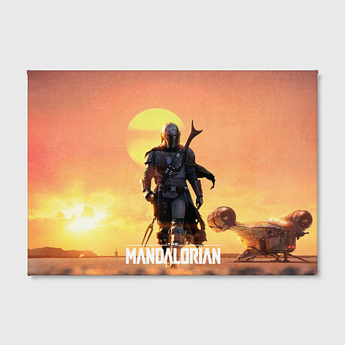 Картина прямоугольная Идущий мандалорец / 3D-принт – фото 2