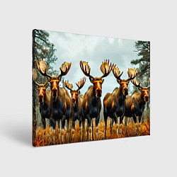 Холст прямоугольный Лоси, цвет: 3D-принт