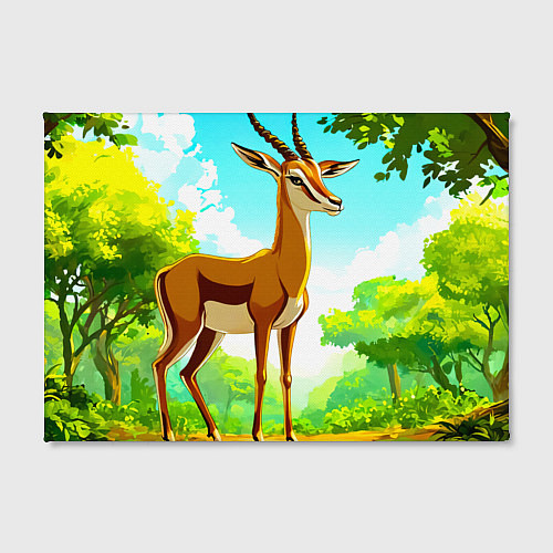 Картина прямоугольная Газель в лесу / 3D-принт – фото 2