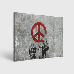 Холст прямоугольный Banksy - peace, цвет: 3D-принт