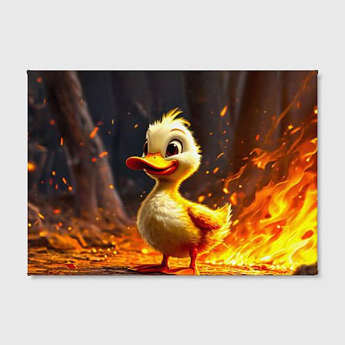 Картина прямоугольная Утенок в огне / 3D-принт – фото 2
