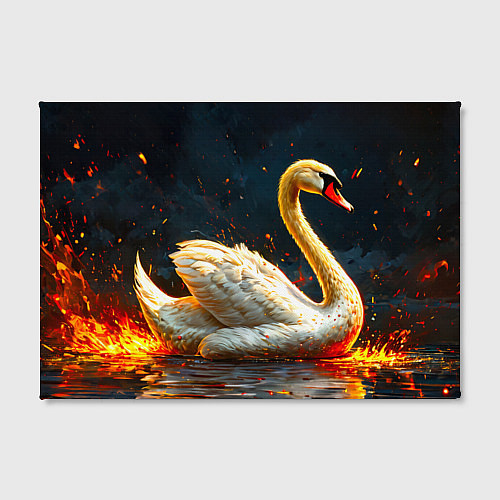Картина прямоугольная Лебедь в огне / 3D-принт – фото 2