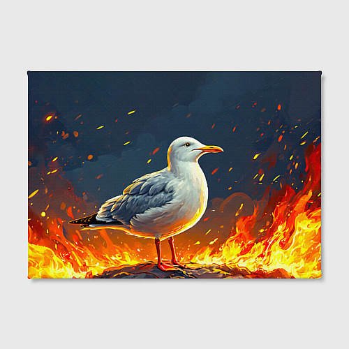 Картина прямоугольная Чайка в огне / 3D-принт – фото 2