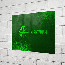 Холст прямоугольный Nightwish - green gradient по-горизонтали, цвет: 3D-принт — фото 2