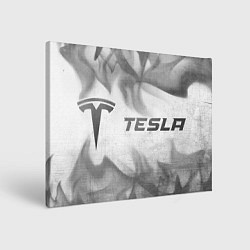 Холст прямоугольный Tesla - white gradient по-горизонтали, цвет: 3D-принт