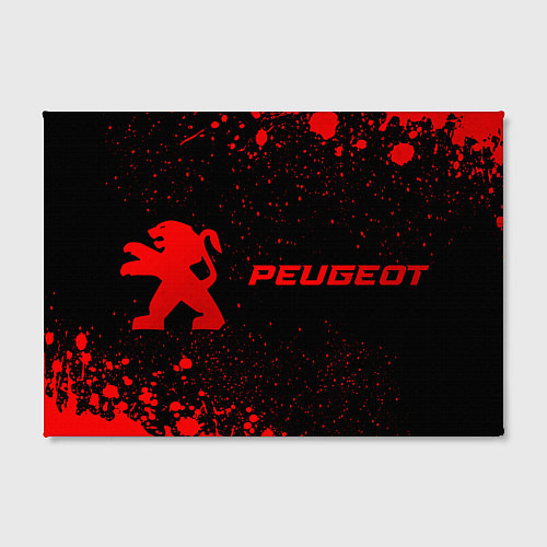 Картина прямоугольная Peugeot - red gradient по-горизонтали / 3D-принт – фото 2