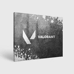 Холст прямоугольный Valorant - grey gradient по-горизонтали, цвет: 3D-принт