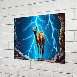 Холст прямоугольный Верблюд и удар молнии, цвет: 3D-принт — фото 2