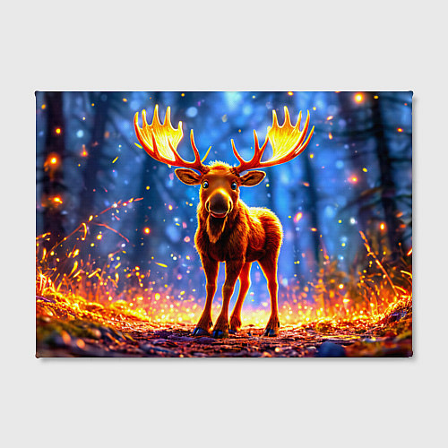 Картина прямоугольная Лосенок в лесу / 3D-принт – фото 2