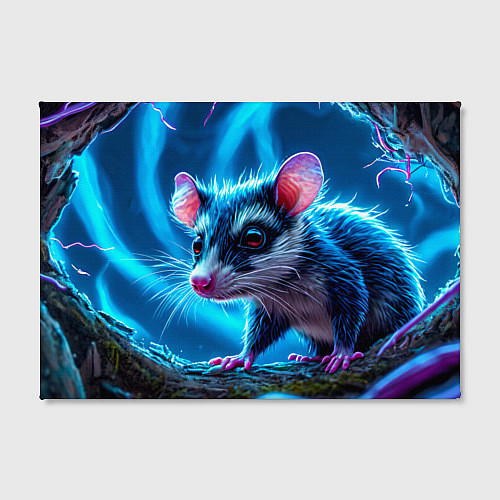 Картина прямоугольная Опоссум в синей туманности / 3D-принт – фото 2