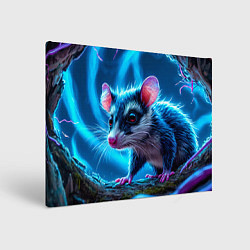 Холст прямоугольный Опоссум в синей туманности, цвет: 3D-принт