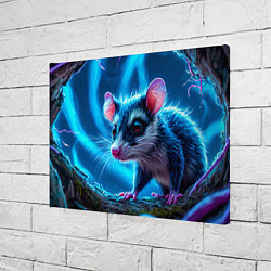 Холст прямоугольный Опоссум в синей туманности, цвет: 3D-принт — фото 2