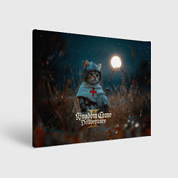Холст прямоугольный Kingdom Come Deliverance 2 рыцарь котенок, цвет: 3D-принт