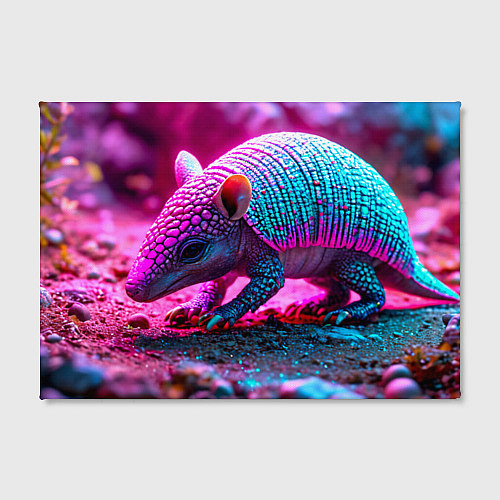 Картина прямоугольная Броненосец в розовом свете / 3D-принт – фото 2