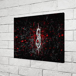 Холст прямоугольный Слипкнот брызги гранж, цвет: 3D-принт — фото 2