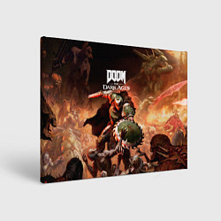 Холст прямоугольный Doom slayer Doom the dark ages, цвет: 3D-принт