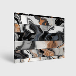 Холст прямоугольный Полосы из мрамора, цвет: 3D-принт