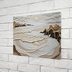 Холст прямоугольный Нежный морской пейзаж никтами, цвет: 3D-принт — фото 2