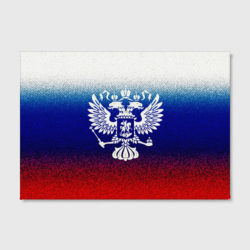 Картина прямоугольная Герб России на фоне флага текстурный / 3D-принт – фото 2