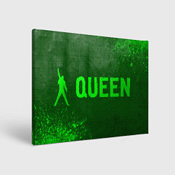 Холст прямоугольный Queen - green gradient по-горизонтали, цвет: 3D-принт