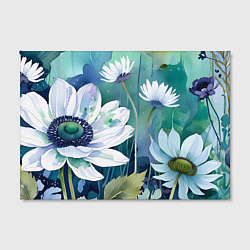 Холст прямоугольный Поляна с ромашками, цвет: 3D-принт — фото 2