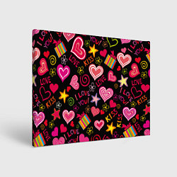 Холст прямоугольный Love, цвет: 3D-принт