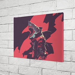 Холст прямоугольный Орущая акула, цвет: 3D-принт — фото 2