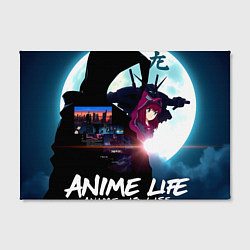 Холст прямоугольный Anime is life, цвет: 3D-принт — фото 2