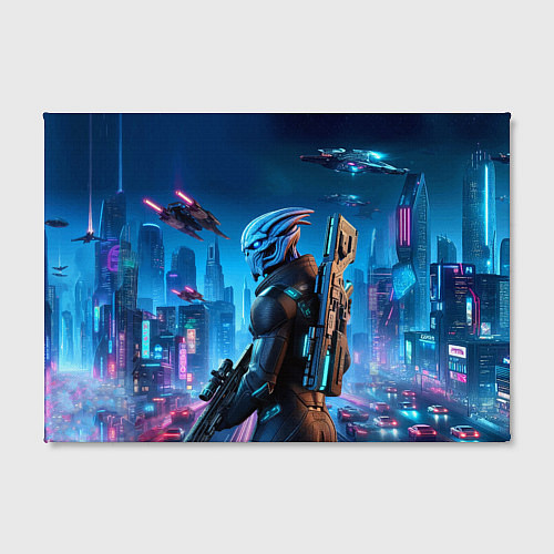 Картина прямоугольная Mass Effect - neon glow fantastic / 3D-принт – фото 2