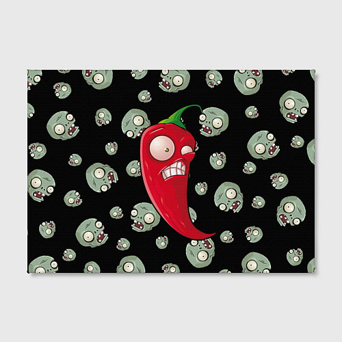 Картина прямоугольная Перчик из игры растения против зомби / 3D-принт – фото 2