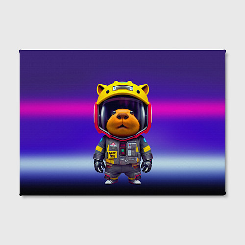 Картина прямоугольная Baby capybara - cyberpunk / 3D-принт – фото 2